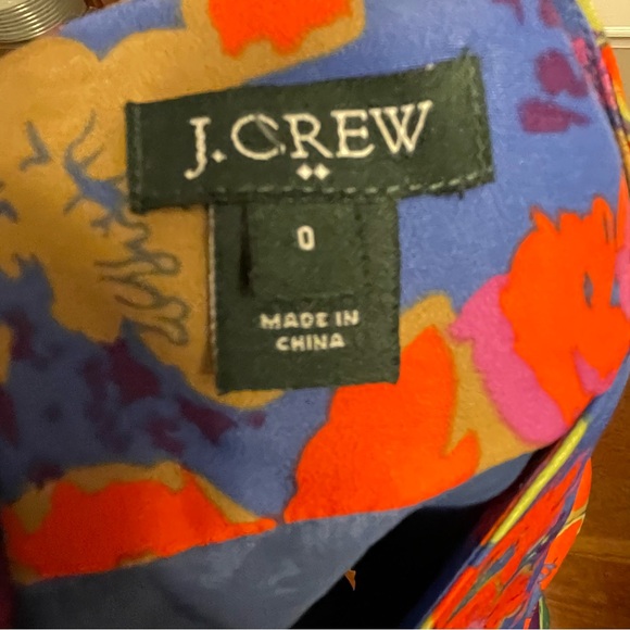 J. Crew Colorful Mod Floral Long Sleeve Dress - Picture 6 of 10